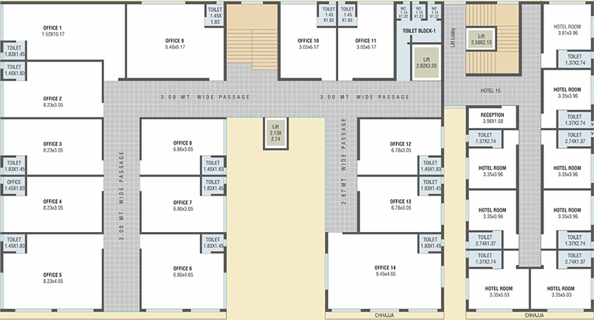 Floor Plan of Oasis Business Hub in Bardoli, Surat - Image 372447