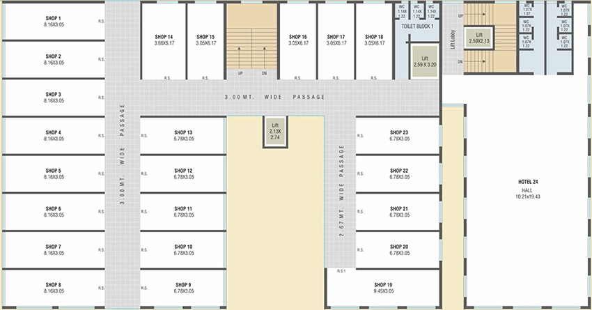 Floor Plan of Oasis Business Hub in Bardoli, Surat - Image 372448