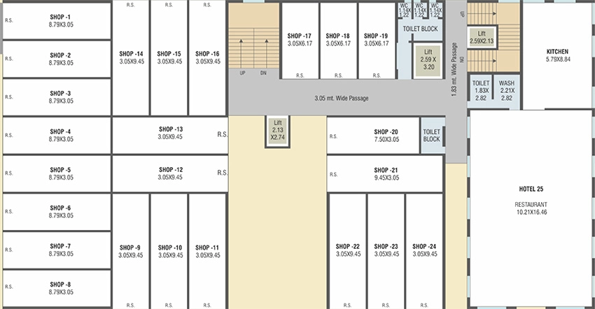 Floor Plan of Oasis Business Hub in Bardoli, Surat - Image 372446