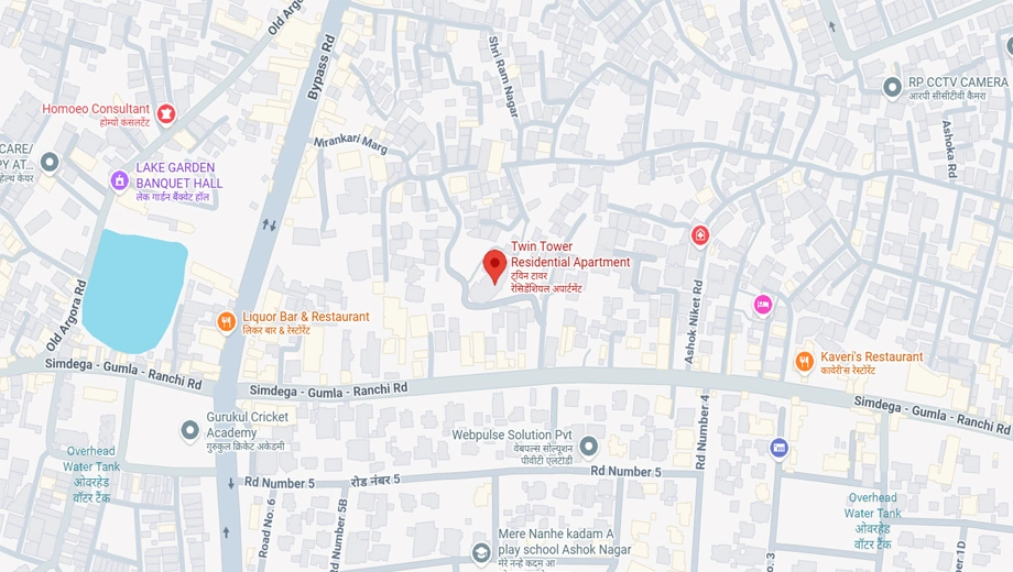 Location of Jaishree Twin Tower in Ashok Nagar, Ranchi - Image 372441