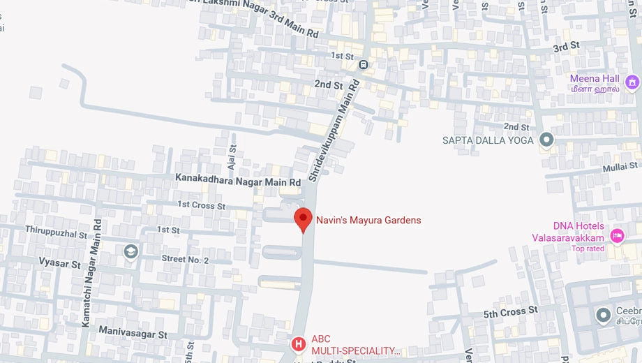 Location of Navins Mayura Gardens in Valasaravakkam, Chennai - Image 372475
