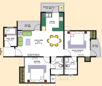 2 BHK Flat in Dasnac Designarch E Homes in Surajpur, Greater Noida - Image 905675