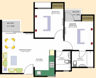 2 BHK Flat in Dasnac Designarch E Homes in Surajpur, Greater Noida - Image 905674