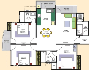 3 BHK Flat in Dasnac Designarch E Homes in Surajpur, Greater Noida - Image 905677