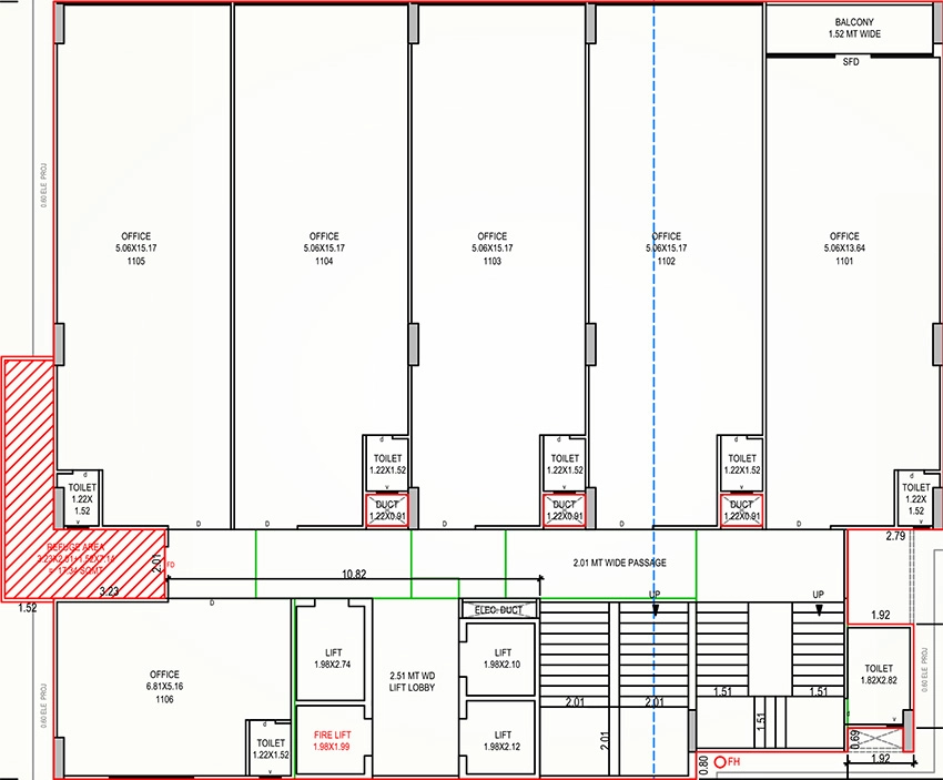 Floor Plan of Orbit 5 in Vesu, Surat - Image 372459