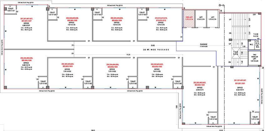 Floor Plan of Paccific Solitaire in Adajan, Surat - Image 372501