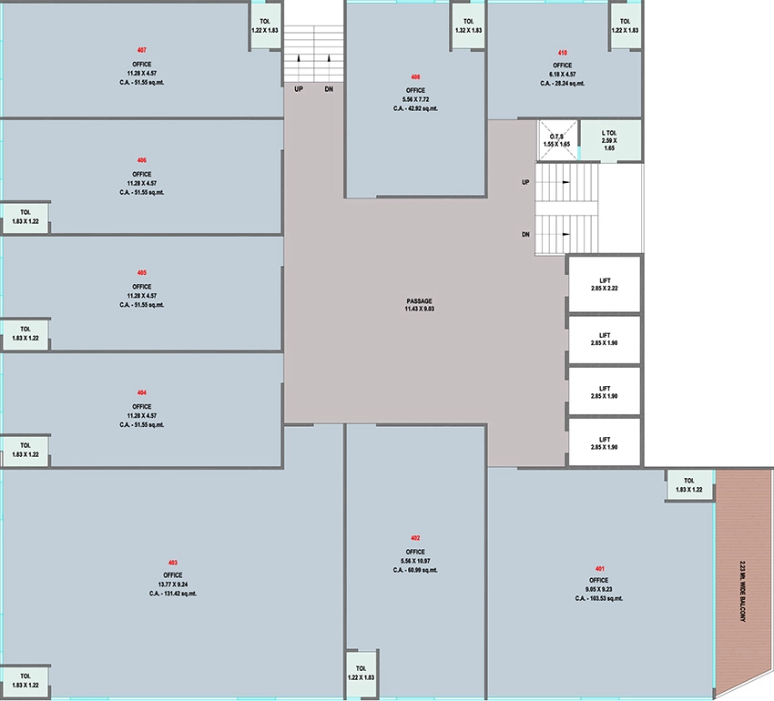 Floor Plan of Paccific Stellar in Adajan, Surat - Image 372520