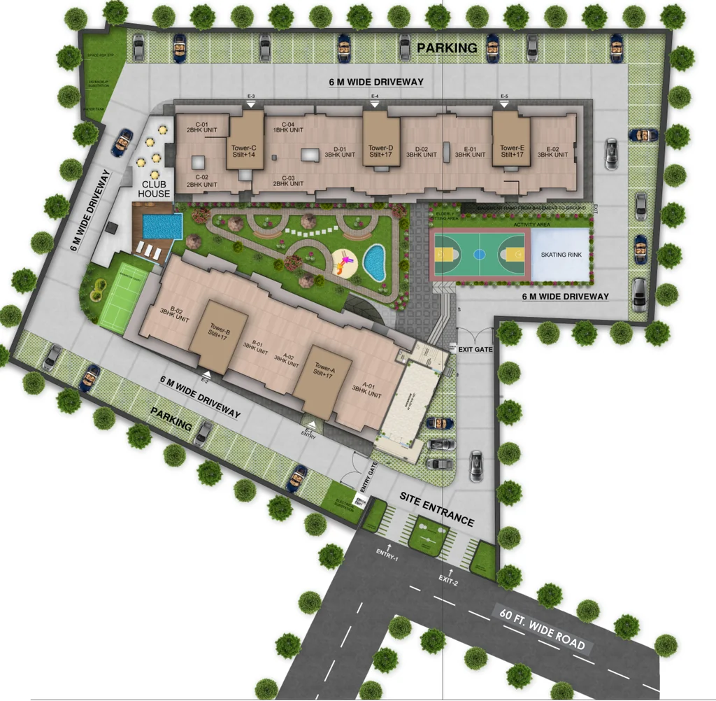 Master Plan of Nandita Mayfair Park in Zirakpur, Chandigarh - Image 372616