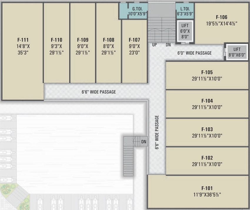 Floor Plan of Parle Square in Katargam, Surat - Image 372535