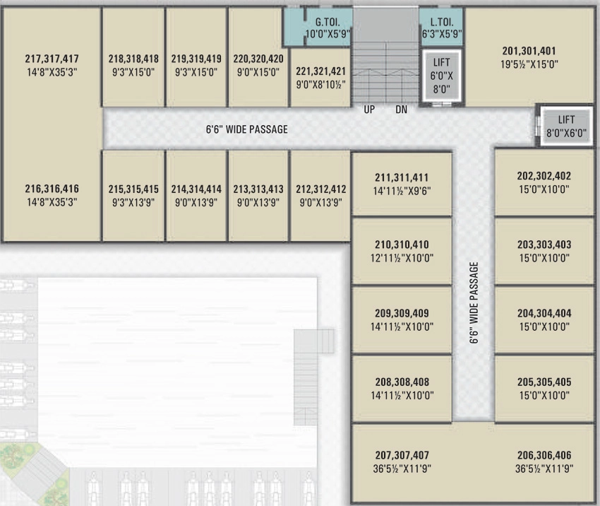 Floor Plan of Parle Square in Katargam, Surat - Image 372536