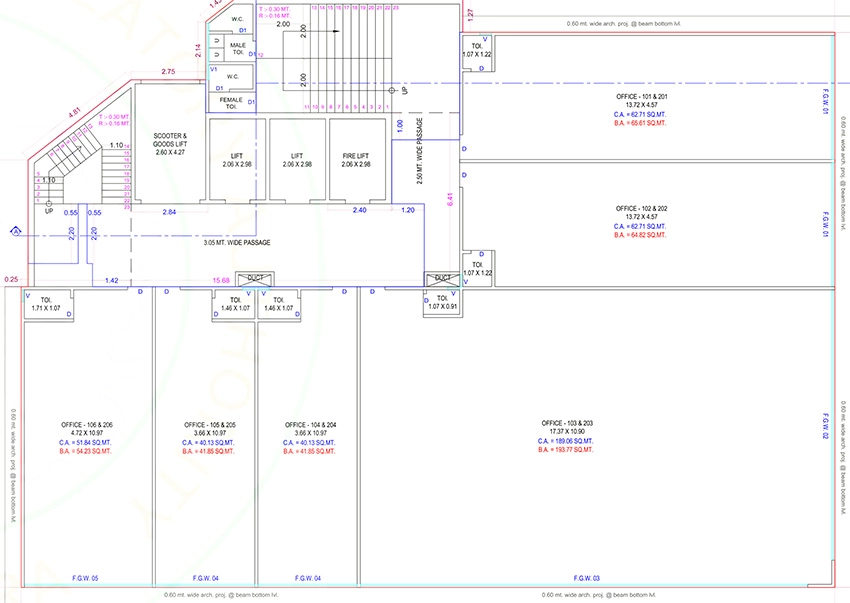Floor Plan of Pragati Elite in Katargam, Surat - Image 372553