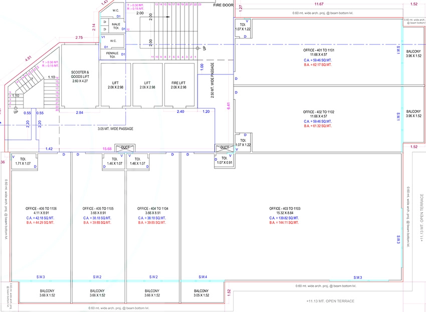 Floor Plan of Pragati Elite in Katargam, Surat - Image 372552
