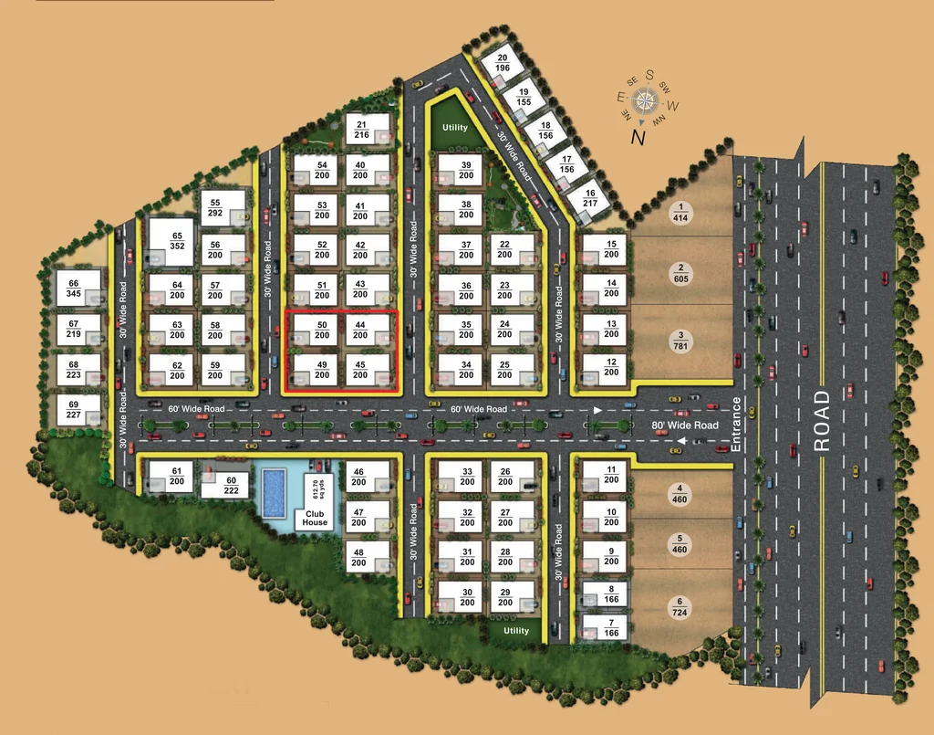 Master Plan of Red Rose Valley in Mamidpally, Hyderabad - Image 372885