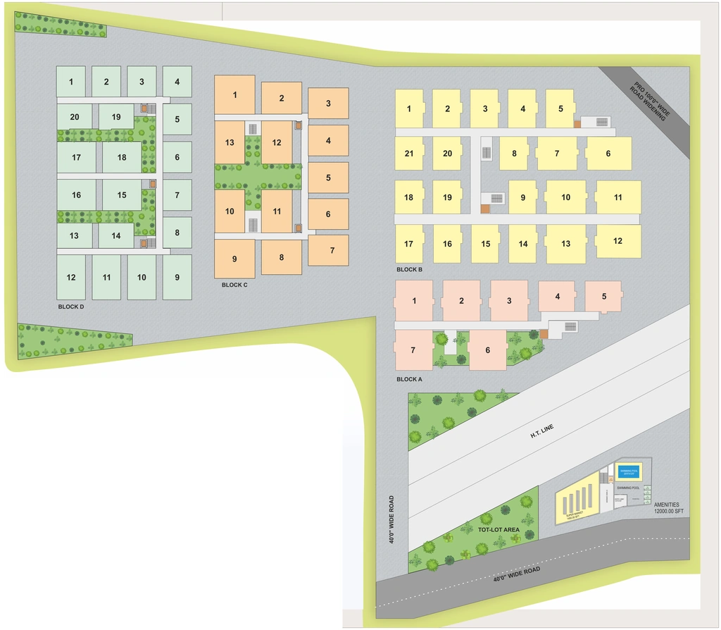 Floor Plan of Vijaya Bheri Arcade in Adibatla, Hyderabad - Image 372895