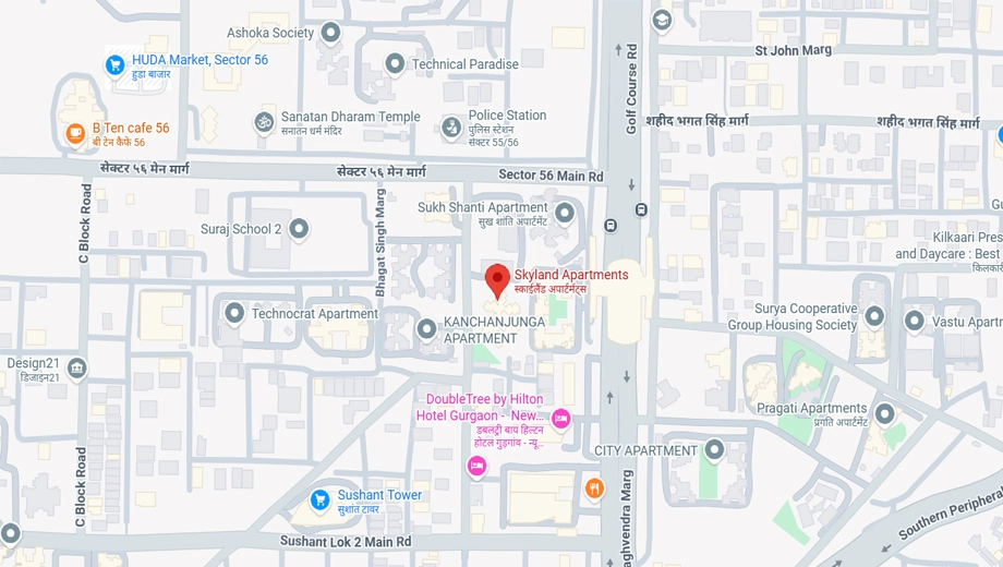 Location of Antriksh Skyland Apartments in Sector 56, Gurgaon - Image 374629