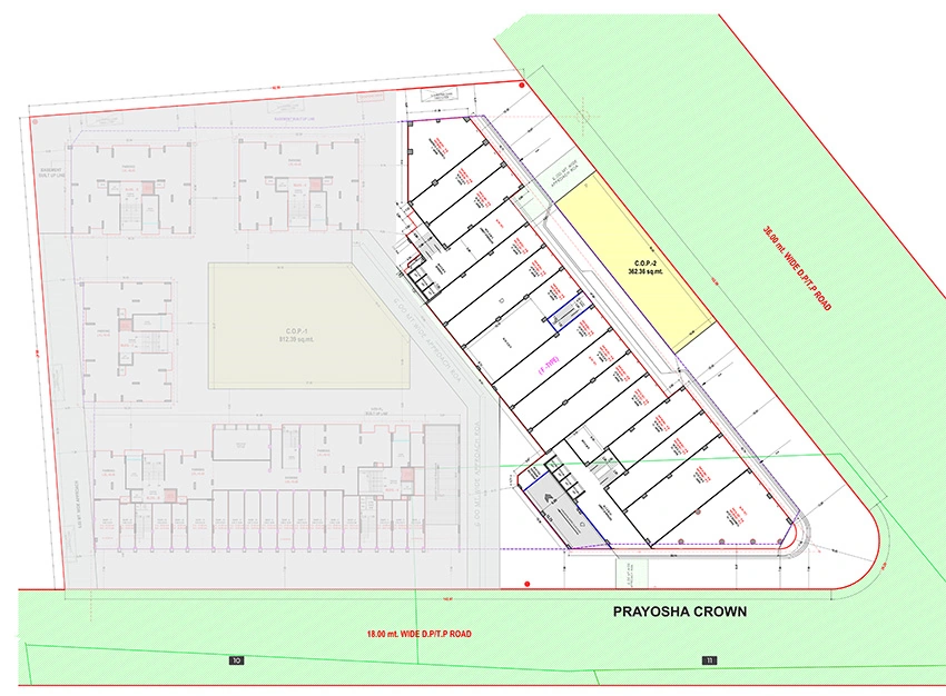 Master Plan of Prayosha Crown in Dindoli, Surat - Image 372620
