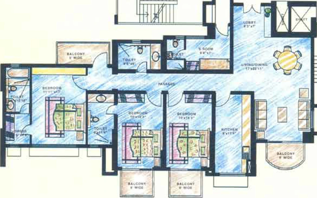 4 BHK Flat in DLF Richmond Park in Sector 43, Gurgaon - Image 905681