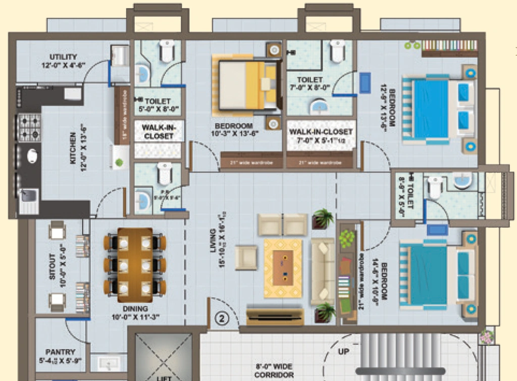 3 BHK Flat in BMR Pearl in Masab Tank, Hyderabad - Image 904877
