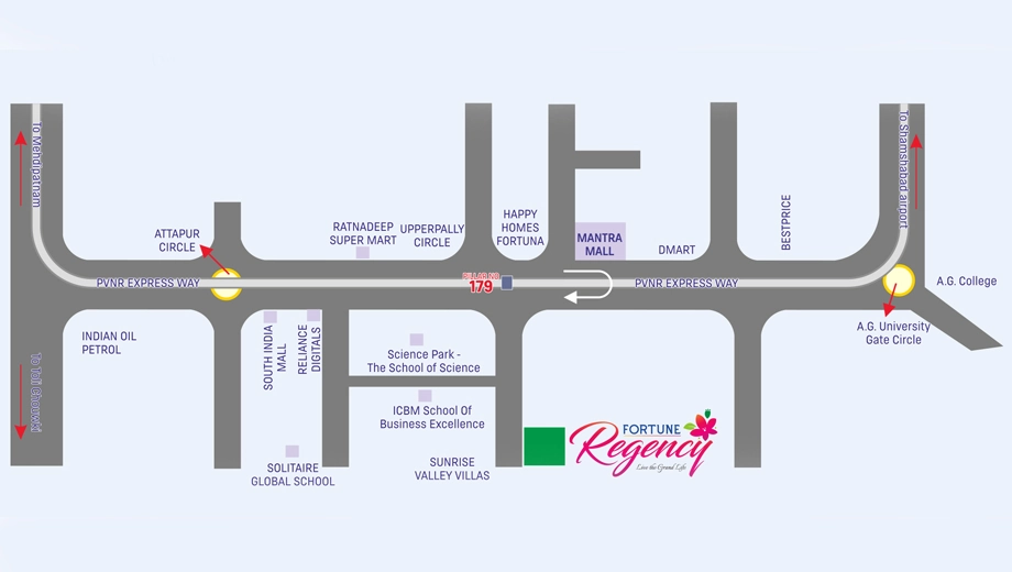 Location of Fortune Regency in Attapur, Hyderabad - Image 372988