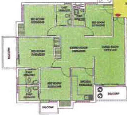 4 BHK Flat in Ansal Sushant Apartments in Sushant Lok 1, Gurgaon - Image 905659