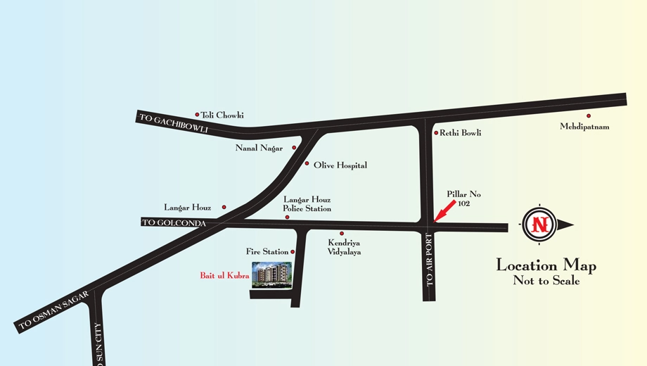 Location of Gem Bait Ul Kubra in Langar House, Hyderabad - Image 373011