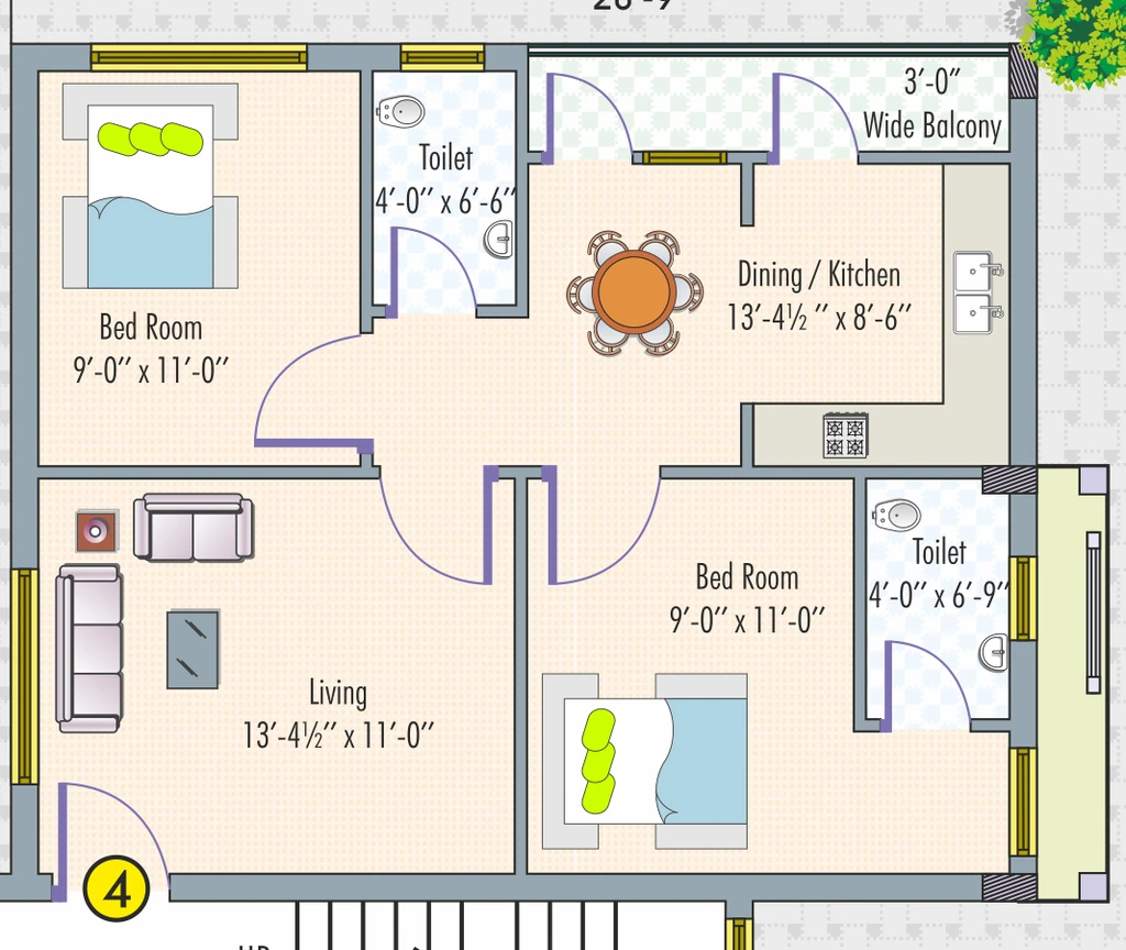 2 BHK Flat in Gem Nest in Attapur, Hyderabad - Image 904887