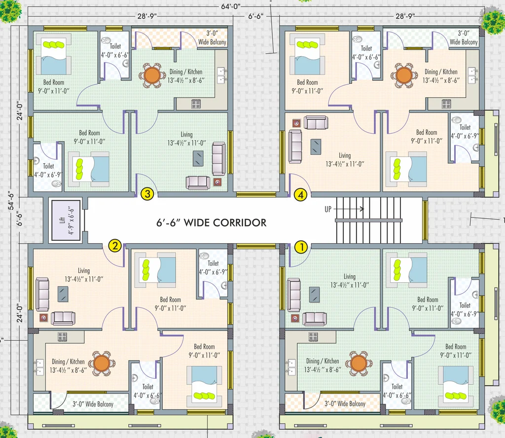 Floor Plan of Gem Nest in Attapur, Hyderabad - Image 373015