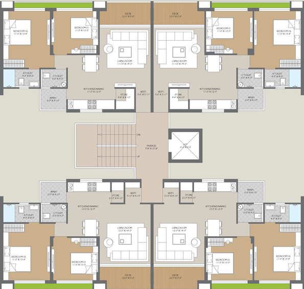 Floor Plan of Roop Rajat Park in Boisar East, Palghar - Image 85336