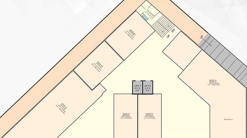 Floor Plan of Rajshakha Earth Plaza in Adajan, Surat - Image 372682