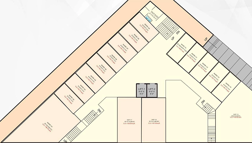 Floor Plan of Rajshakha Earth Plaza in Adajan, Surat - Image 372683