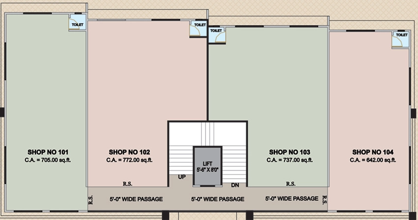 Floor Plan of Ramaay Shantam in Nana Varachha, Surat - Image 372689
