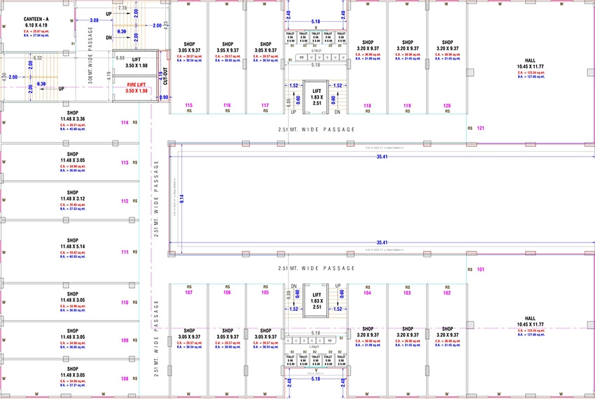 Floor Plan of Rio Business Hub in Adajan, Surat - Image 372696
