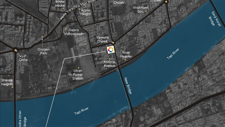 Location of Rio Business Hub in Adajan, Surat - Image 372694