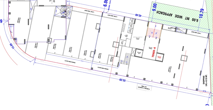 Floor Plan of Commercial Nathiba Divyabhoomi in Vesu, Surat - Image 374248