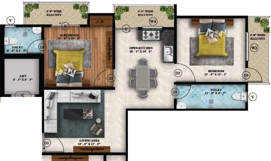 2 BHK Flat in Aashiyana Tirupati Enclave in Tupudana, Ranchi - Image 904796