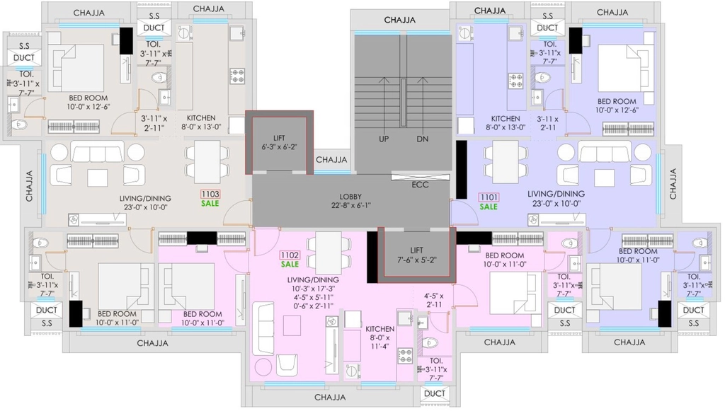 Floor Plan of TGV Alfa CHSL in Borivali West, Mumbai - Image 372761