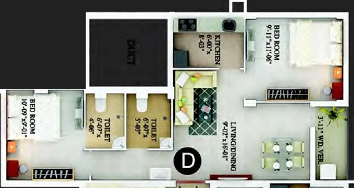 2 BHK Flat in Rupayan Su Casa Unique in Narendrapur, Kolkata - Image 905694
