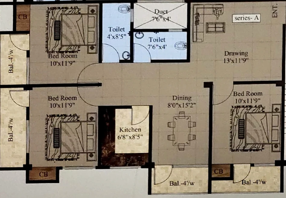 3 BHK Flat in Chankaya Pushp Enclave in Hatia, Ranchi - Image 904810