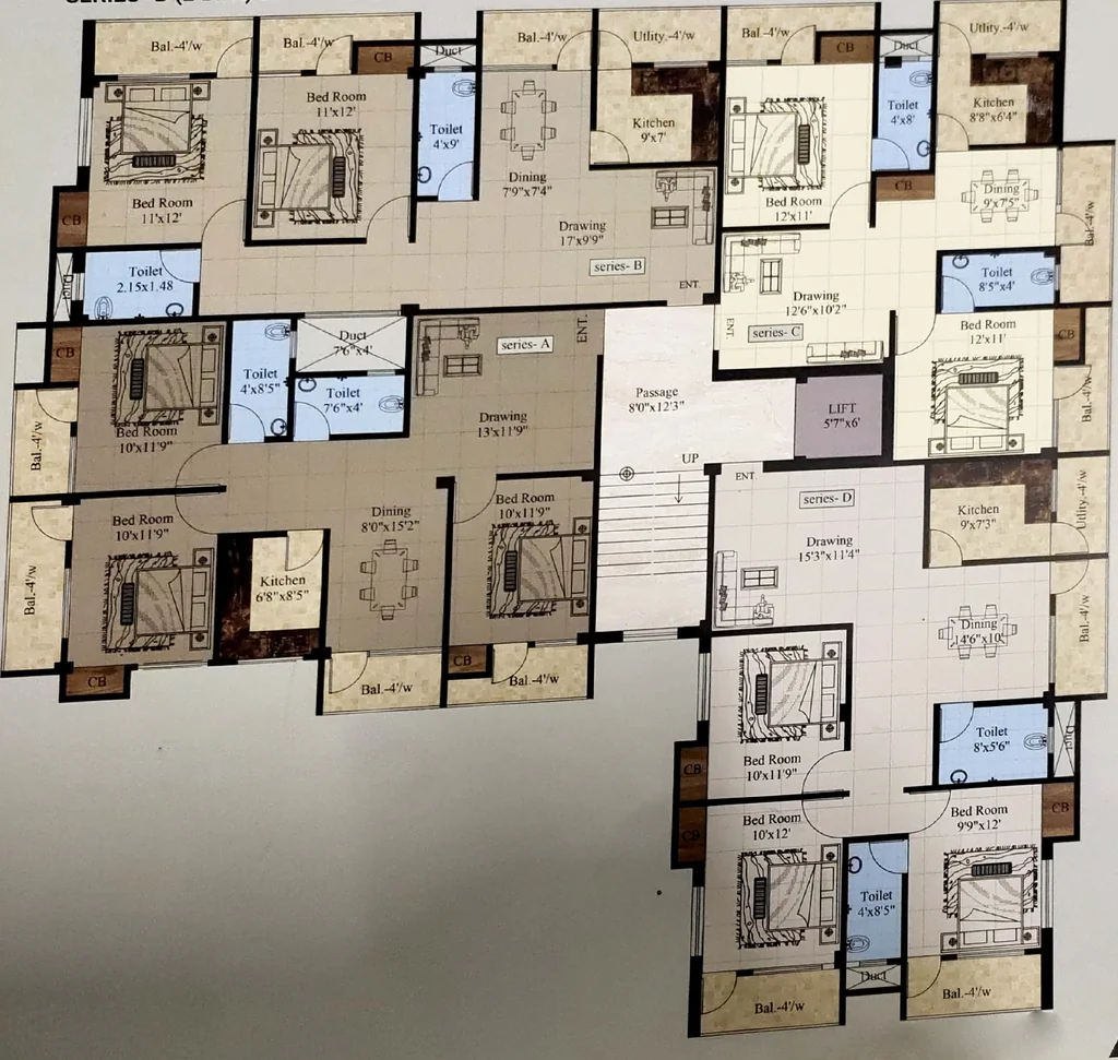 Floor Plan of Chankaya Pushp Enclave in Hatia, Ranchi - Image 372765