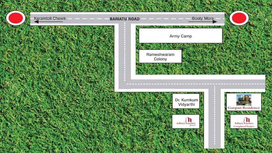 Location of Ganpati Enclave in Bariatu, Ranchi - Image 372776