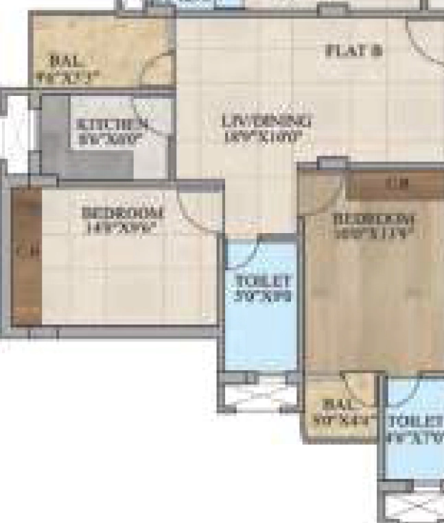 2 BHK Flat in Haider City in Bariatu, Ranchi - Image 904822