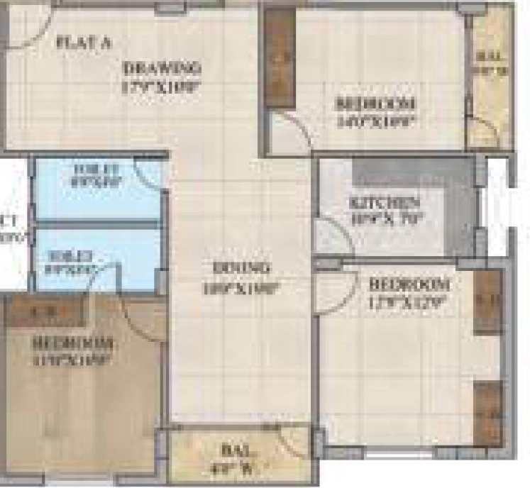 3 BHK Flat in Haider City in Bariatu, Ranchi - Image 904824