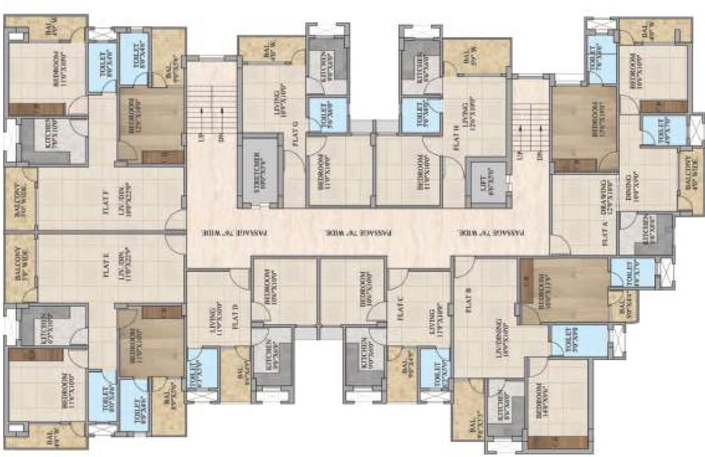 Floor Plan of Haider City in Bariatu, Ranchi - Image 372800