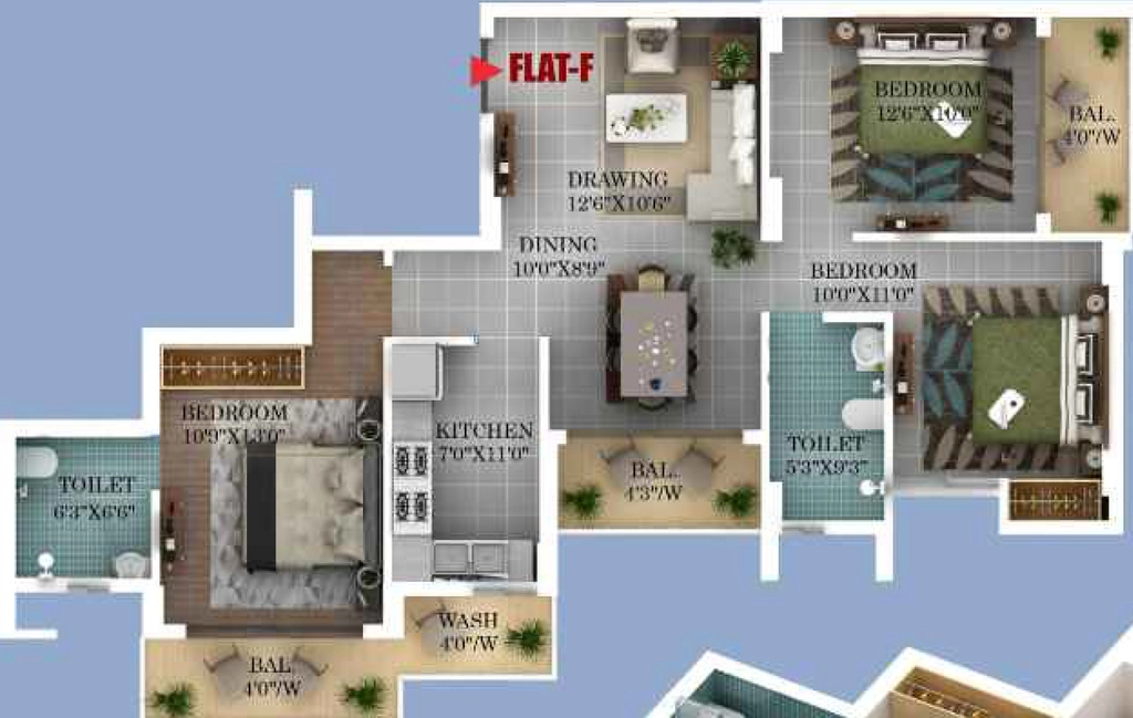3 BHK Flat in Hritam Ram Rupa Height in Tupudana, Ranchi - Image 904831