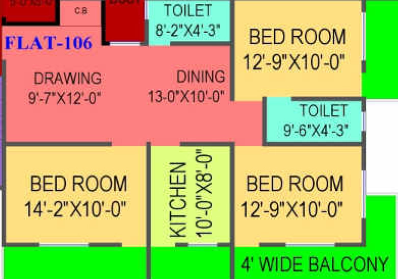 3 BHK Flat in Motyl Sriram Garden in Hatia, Ranchi - Image 904854