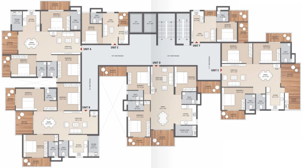 Floor Plan of Panchmukhi Heights in Bariatu, Ranchi - Image 372938