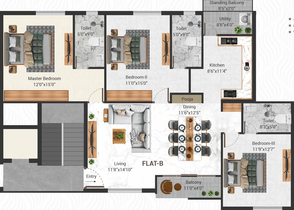 3 BHK Flat in Legendary Bliss in T Nagar, Chennai - Image 904870