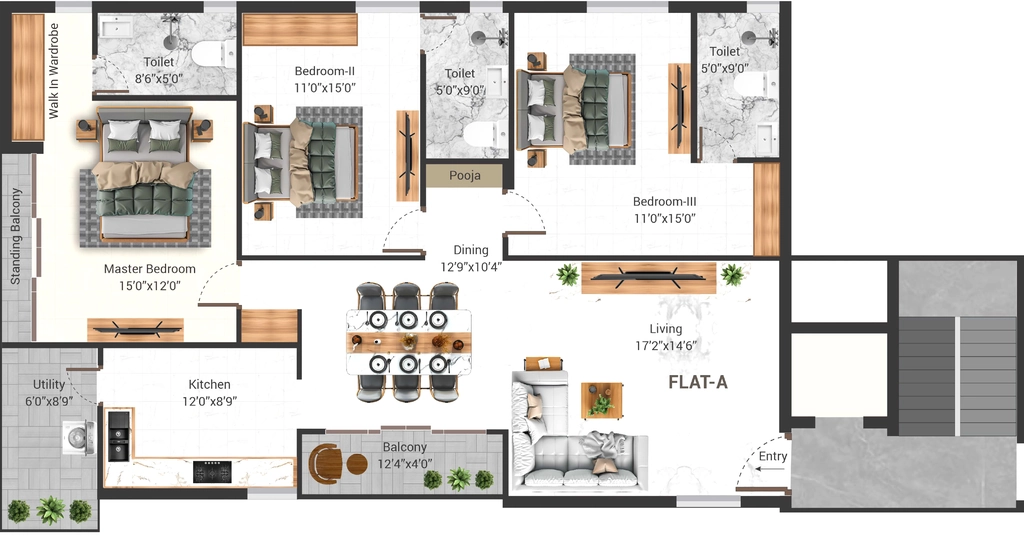 3 BHK Flat in Legendary Bliss in T Nagar, Chennai - Image 904872