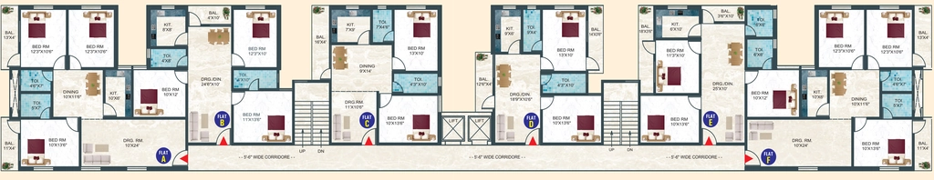 Floor Plan of Pawani Muskan Enclave in Pundag, Ranchi - Image 372955