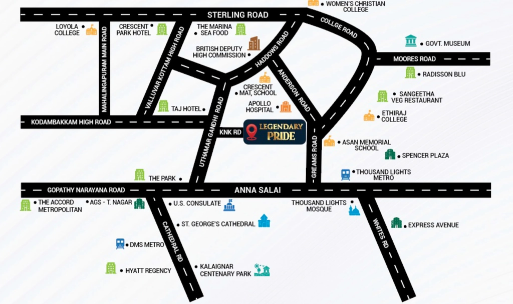 Location of Legendary Pride in Nungambakkam, Chennai - Image 372977